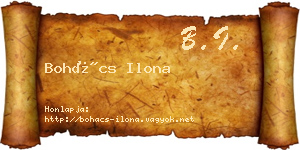 Bohács Ilona névjegykártya