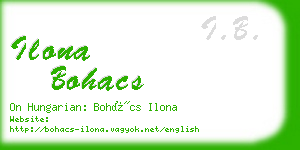 ilona bohacs business card